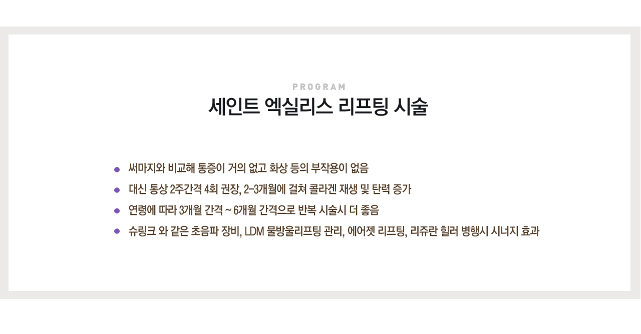 엑실리스 리프팅
